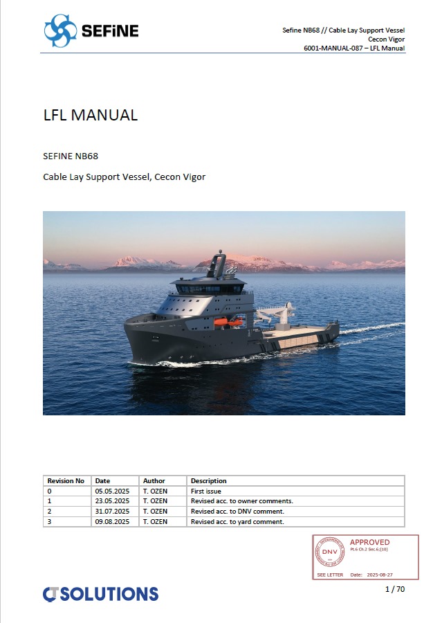 LFL Manual for Cable Lay Support Vessel at Sefine Shipyard